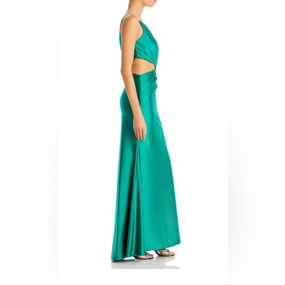 NWT AQUA One Shoulder Cutout Maxi Dress Size 4 Retail $268 - Picture 2 of 9
